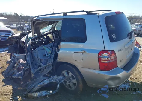 2001 Toyota Highlander V6 z USA, uszkodzony, nr VIN JTEGF21A910011897